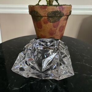 Mikasa Lead Crystal Votive Candle Holder – Vintage Art Deco Sparkle